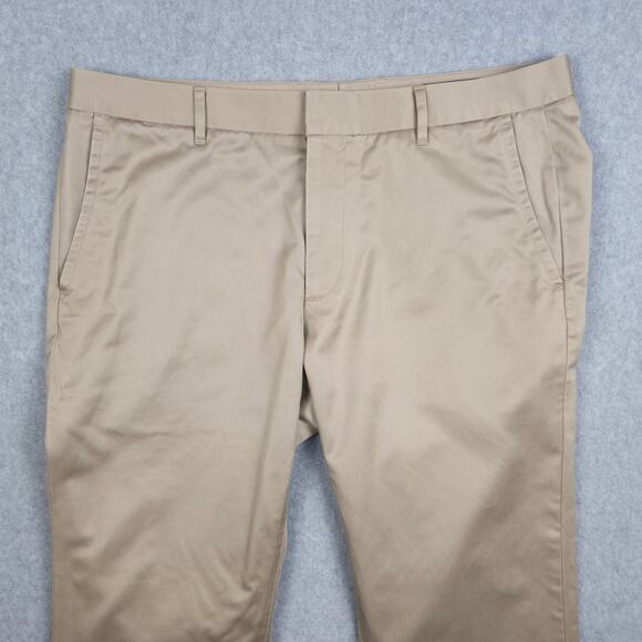 Bonobos 35x32 Beige Wednesday Slim Chino Flat Front Dress Pants - Picture 4 of 16